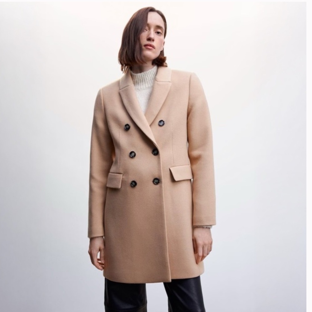 Mango Wool Blend Double-breasted Coat